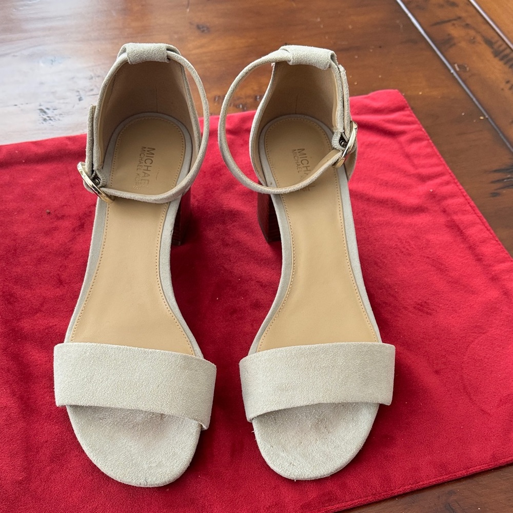 Michael Kors Beige Ankle Strap Sandals